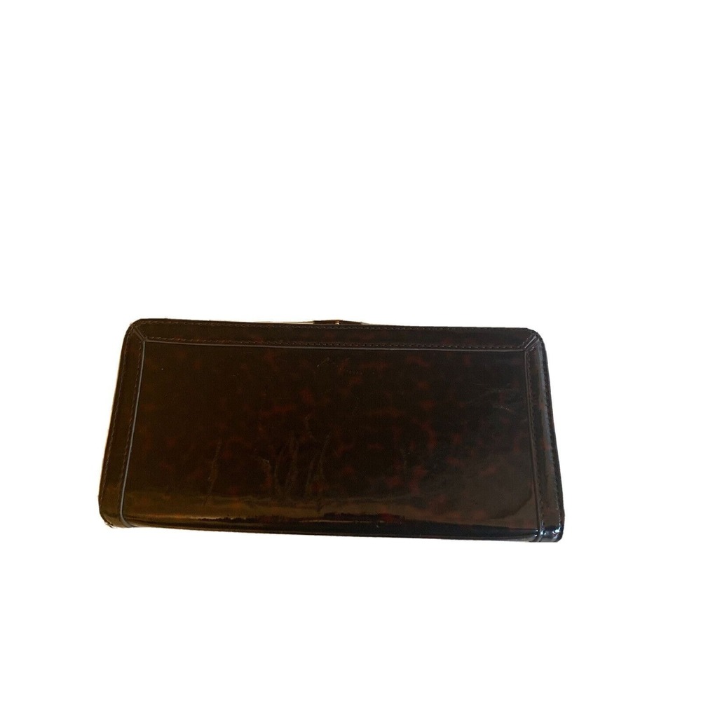 Banana Republic Tortoiseshell Patent Clutch Evening‎ Bag Gold Chain Strap